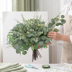 Daynight 120 Pcs Artificial Mixed Eucalyptus Stems Bulk, Green - Image 5