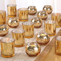 Volens 30pcs Assorted Gold Votive Candle Holders, Large Gold Decorations by VolensLightUpYourLife