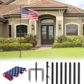 ZMTECH 10 FT Flag Pole with American Flag in Ground, Extra Thick Flag Pole Kit for Yard,Windproof Ground Flag Poles for Outside House Residential or Commercial（1 Pack） by HighQualityGardeningTools
