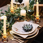 Clear Glass Candlestick Holders Taper Candle Holder Bulk 2.5 Inch Candle Stick Holder for Table Centerpiece Mantel Wedding Housewarming Gift Rustic Vintage Valentines Dinning Decoration - Image 6