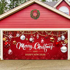 WovWeave Christmas Ball Garage Door Cover Banner, 7 x 16 ft by WovWeave