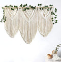 guzhiou large macrame wall hanging - Boho Tapestry Macrame Wall Decor Art- Chic Bohemian Handmade Woven Tapestry Home Decoration for Bedroom Living Room Apartment Wedding Party - 43"x32" (with Ivy) by guzhiou