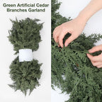 Jutom 2 Pcs 6 ft Artificial Cedar Garland for Christmas - Image 3