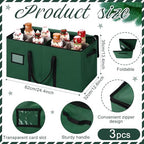 Soaoo 3 Pcs Christmas Nutcracker Storage Boxes,Green - Image 2