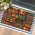 Funny The Entrance Way Outside Personalized Rug with Heavy-Duty Non Slip Outdoor Coconut Coir Doormat Pets Lover Gift 23.6 x 15.7 inch (Colorful African Style Boho) by XTDJJKK