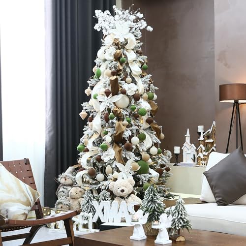 Sea Team 25-Pack Flocked Velvet Christmas Ball Ornaments, Prairie Fall - Image 5