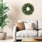 20” Wreaths for Front Door Spring Summer Green Boxwood Door Wreath for All Seasons Living Room Bedroom Window Wall Indoor Outdoor Farmhouse Easter St. Patrick's Independence Day Home Decoration - Image 3