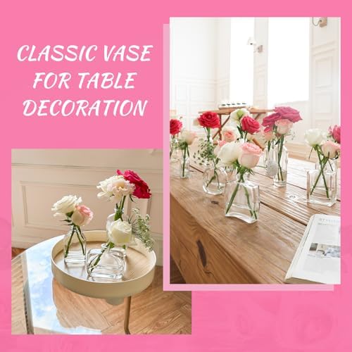 33pcs Glass Small Bud Vases Set - 9 Styles Clear Bud Vase - Image 4