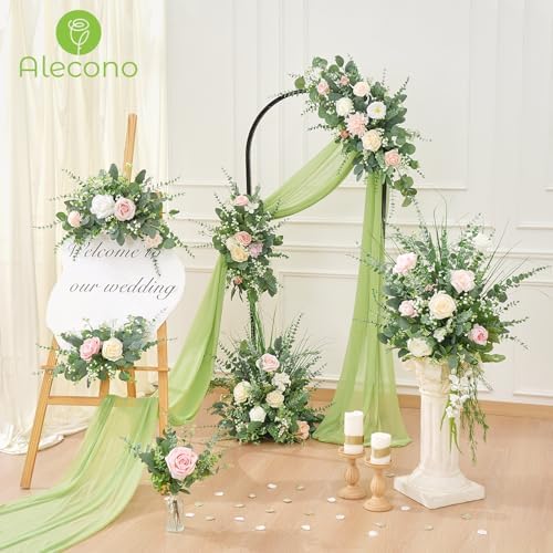 Alecono 5 Kinds Mixed Artificial Greenery Eucalyptus Stems Bulk - Image 2