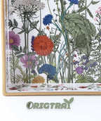 Serving Tray with Handles, Rectangular Plastic Tray 15.75x11.81 Inch, Wildflower, Butterflies & Hummingbirds Style Decorative Tray for Kitchen, Dining Table, Vanity, Office & Home - Image 2