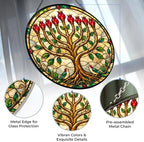 Hanukkah Pomegranate Tree Stained Glass Window 9.8" - Image 2