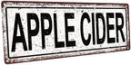 Homebody Accents Outdoor Apple Cider 6"x16" Metal Sign, Wall Décor for Seasonal and Holidays by HomebodyAccents