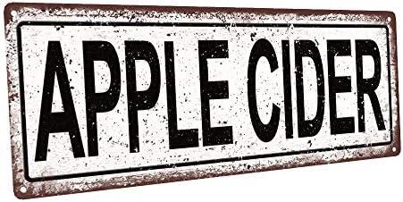 Homebody Accents Outdoor Apple Cider 6"x16" Metal Sign, Wall Décor for Seasonal and Holidays by HomebodyAccents