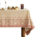 ISAENNE Designer Elegant Floral Tablecloth Rectangular,110"x63" by Isaennehomedecoration