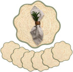 Jingmore 6 Pcs 15 Inch Handwoven Scalloped Placemat,Green by Jingmore