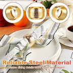 Lallisa 36 Pcs Gold Napkin Rings Bulk Metal Classic Brass Napkin Ring Holders Elegant Farmhouse Cloth Table Decorations for Tea Wedding Anniversary Birthday Dinners Party Supplies - Image 3