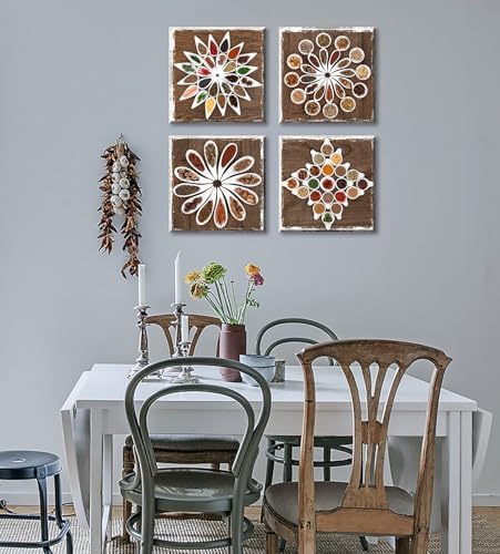 DJSYLIFE Kitchen Pictures Wall Decor Vintage Canvas Wall Art 12" x 12" - Image 5