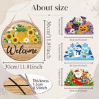 17PCS Interchangeable Welcome Sign for Front Door - Image 2