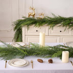 9 FT 1Pcs Prelit Realistic Faux Pine Cedar Garland for Christmas Decor Home - Image 5
