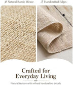 Table Runner, 13.8" × 72", 100% Natural Ramie, Handwoven - Image 5