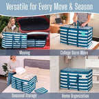 VENO 8 Pack Heavy Duty Moving Bags, Extra Large Storage Bags with Reinforced Handles & Strong Zippers, Foldable & Reusable Moving Box Alternative for Clothes & Dorm Storage - Image 6