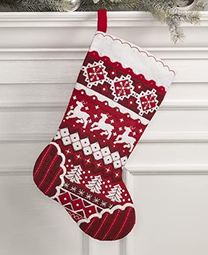 Bucilla 18-Inch Christmas Stocking Felt Applique Kit, 89066E Nordic Christmas - Image 3