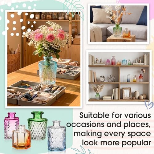 Yaomiao 30 Pcs Glass Bud Vases Centerpieces, Color Gradient Series - Image 3