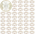 120 Pcs Pearl Napkin Rings Imitation Pearl Beaded Napkin Rings Holder Gold White Disposable Napkin Rings Beaded Serviette Buckles for Wedding Home Party Dinner Table Decor and Daily Use by Haiabei