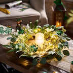 Valery Madelyn Collapsible St. Patrick's Day Door Wreath with Light, Spring Wreath with Shamrock Clover Ornaments for Table Centerpiece, Prefect Gift and Decoration for Irish Festival Party-24'' - Image 3