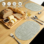 homing Heat Resistant Oval Placemats Set of 8, Grass Green - Image 6