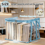 4 Pack Clear Comic Book Storage Containers, Blue - Image 2