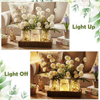 Suncalla 3pcs White Fake Kiku Flowers Pompon Mum Mason Jar Centerpiece - Image 3