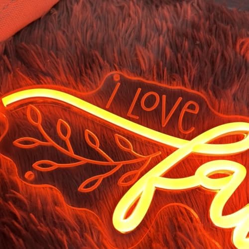 I Love Fall Most Of All LED Neon Sign, Dimmable Fall Home Bedroom Wall Decor Neon Light Autumn Party Garden Harvest Thanksgiving Door Decor - Image 5