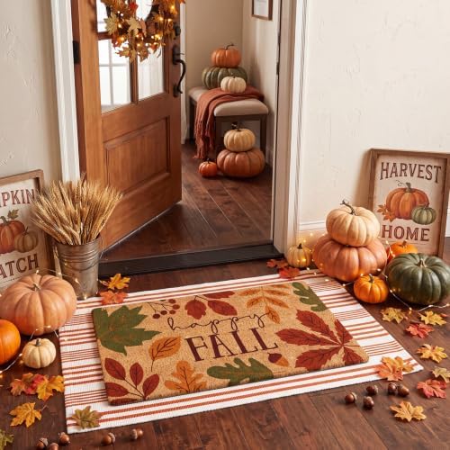 Moucuny 2 Pcs Fall Coir Doormat Outdoor, Fall Welcome Mat, Non Slip - Image 4