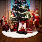 AerWo Christmas Tree 60 inches White Plush Skirt Decoration for Merry Christmas Party, High-End Soft Classic Fluffy Faux Fur Christmas Tree Skirt Decorations for Xmas Tree Decorations and Ornaments - Image 4