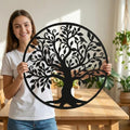 DEKADRON Metal Wall Art - Tree of Life - Family Tree - 3D Wall Silhouette Metal Wall Decor Home Office Decoration Bedroom Living Room Decor Sculpture (43" W x 43" H / 110x110cm) by DEKADRONMetalWallArt