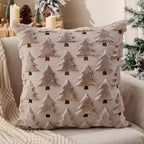 Allorry Christmas Pillow Covers 20x20 inch Set of 2 Grey Christmas Decorations Soft Plush Faux Fur Wool Christmas Tree Throw Pillow Cases Winter Holiday Decor for Sofa Living Room PT002I20 - Image 3