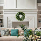 20” Wreaths for Front Door Spring Summer Green Boxwood Door Wreath for All Seasons Living Room Bedroom Window Wall Indoor Outdoor Farmhouse Easter St. Patrick's Independence Day Home Decoration - Image 2