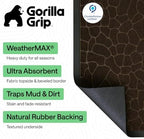 GORILLA GRIP WeatherMAX Door Mat, Indoor Outdoor, 72x24, Dark Brown Pebble - Image 2
