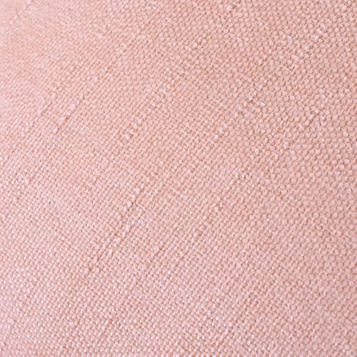 Set of 4 Soft Textured Decorative Throw Pillow Covers 22x22 Inch Cozy Farmhouse Cushion Cover Square Accent Pillow Cases for Bed Couch Sofa Living Room, Light Pink - Image 4