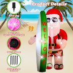 VIHOSE 5.4 ft Christmas Inflatables, Hawaiian Tropical Beach Santa Design - Image 3