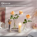 Glasseam Glass Cylinder Vase in Bulk: 32Pcs Small Bud Vase for Centerpieces - Image 4