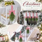 Pink Teardrop Swag 6 Pcs Christmas Cabinets Chair Ornament - Image 7