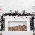 13.2 ft Canadian Pine Artificial Christmas Garland with LED Light, Black by Jutom