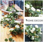 Der Rose 4Pcs 6.5FT Artificial Flower Eucalyptus Garland Wedding Decor - Image 5