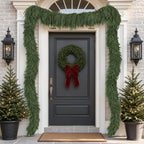 SHareconn 18FT Christmas Norfolk Pine Garland, Real Touch Soft Mantel Decor - Image 5