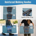 VENO Moving Bags, Wide Open Top, Clear Window, Light Blue, 6 Pack - Image 4