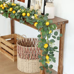 Mizii Artificial Lemon Garland 6FT Fake Fruit Lemons Garland with Berries Green Leaves Hanging Vines Greenery Decorations for Kitchen Table Centerpieces Room Party Birthday Decor (Lemon with Berries) - Image 4
