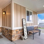 Surfapans Hey Hi Hello Welcome Sign For Front Porch Standing 45"X9" Large Outdoor Tall Wood Frame Vertical Wall Decor Rustic Farmhouse Outside Home Modern Front Door Board Decoration (Black) - Image 5