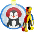 Howie's Christmas Needlepoint Needlepoint Kits, 18CT Printed Embroidery Pattern Starter Kits, Stamped Patterns Canvas Kits(Christmas Balls-Penguin,4x4inch) by HowiesNeedlepoint